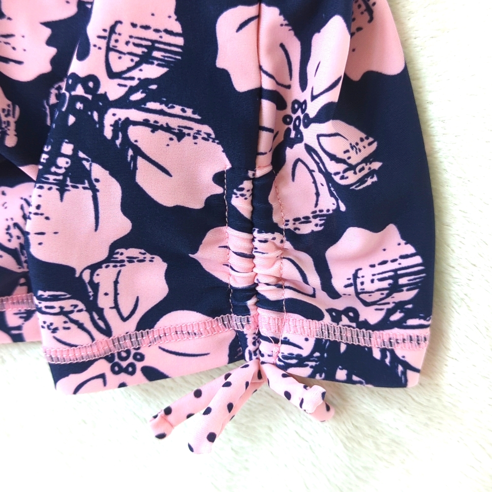 SNAPPER ROCK | Baby Girls & Toddlers Navy Orchid Surf Suit, UPF 50+ - Picture 8 of 12